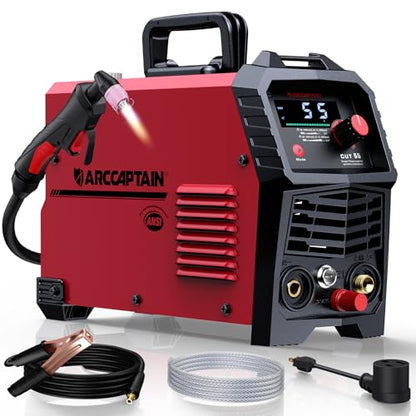 Plasma Cutter Machine (CUT55 Pilot Arc LED / Red)