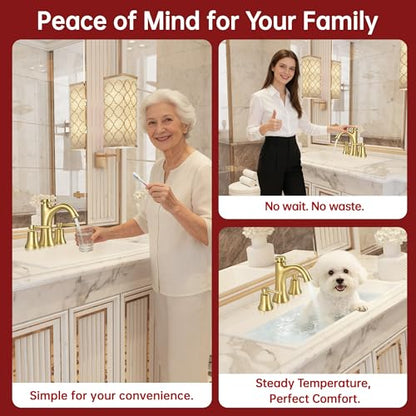 3 Hole Widespread Bathroom Faucet