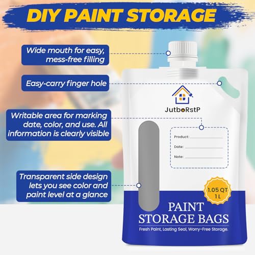 Paint Storage Bags with Funnel and Filler Clip