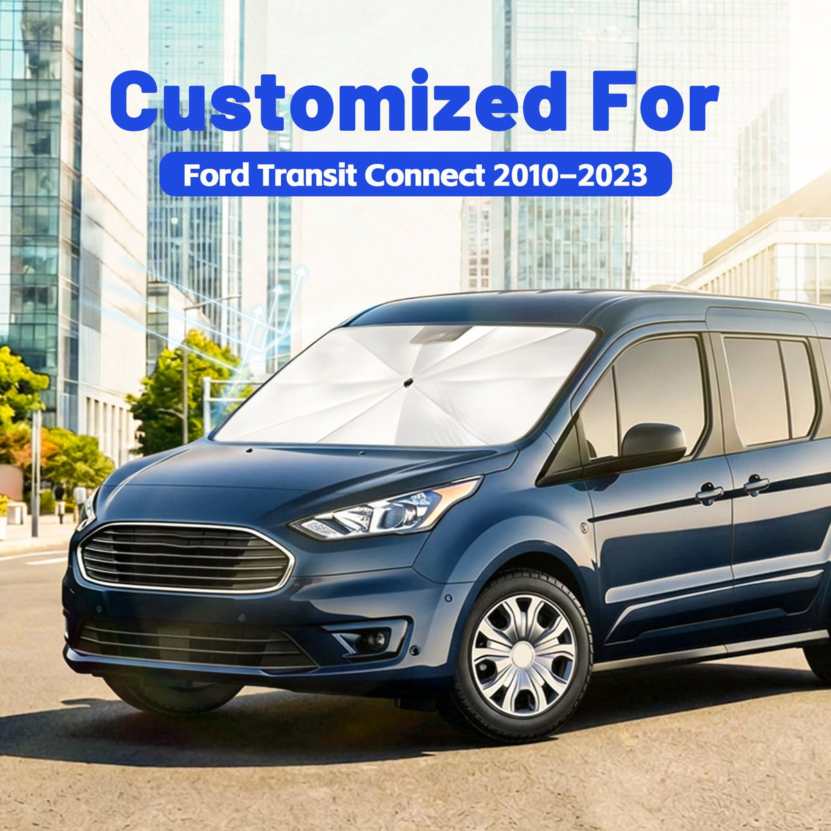 Car Windshield Sun Shade Umbrella for Ford Transit Connect 2010 (For Ford Transit Connect 2010-2023)