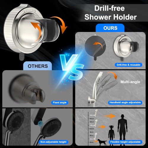 Dual Rainfall Shower Head with Handheld (Starlight)