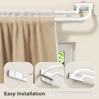 Double Curtain Rod 34 (White / 34"-112")
