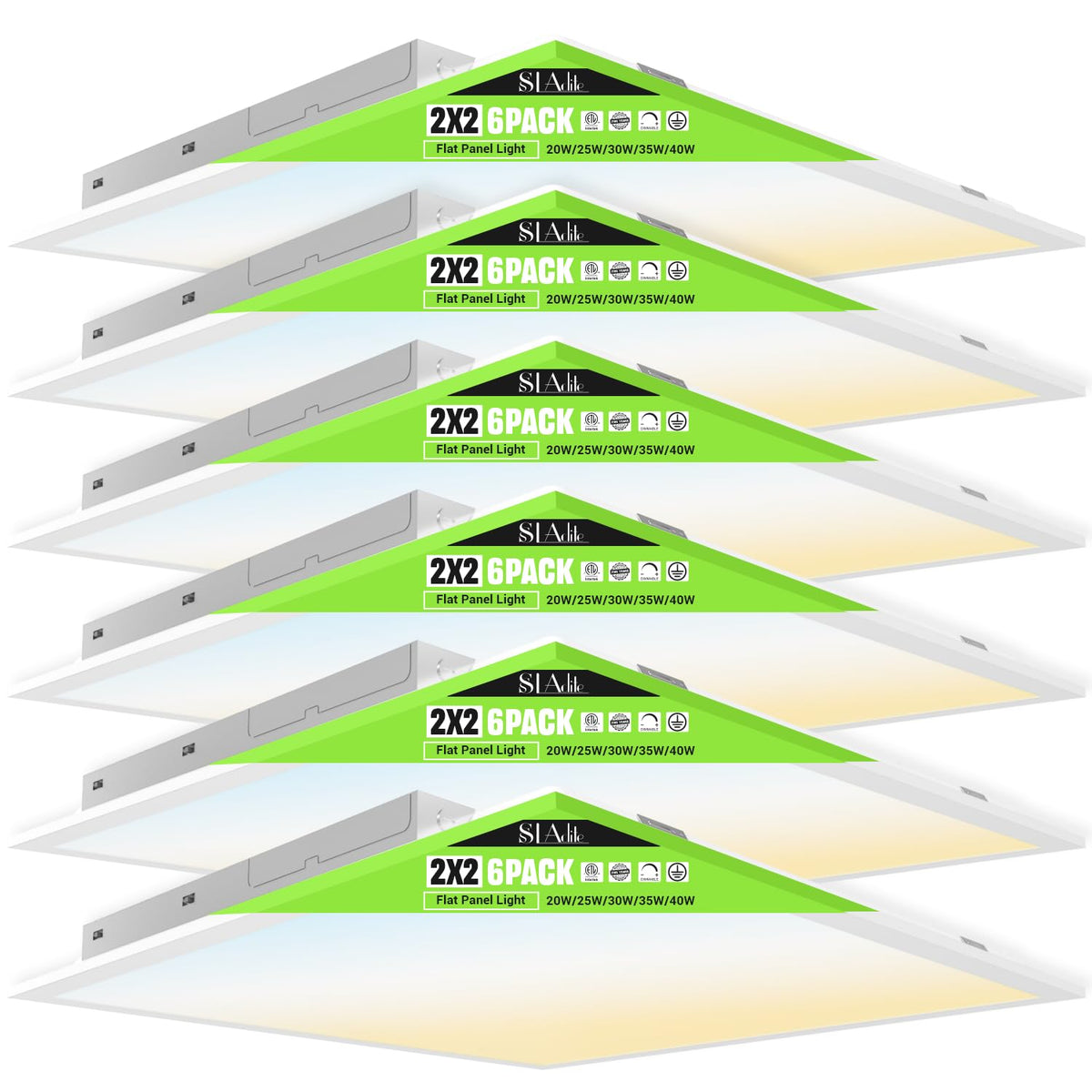 6Pack 2x2 LED Light Flat Panel (2x2FT 6Pack / 2x2FT 6PACK)