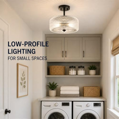 Milk Glass Ceiling Light