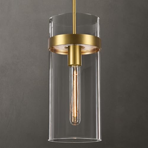 Modern Large 12 in Glass Kitchen Island Pendant Light