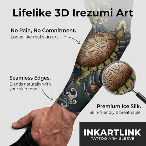 2 Pcs Turtle Tattoo Arm Sleeves (Turtle)