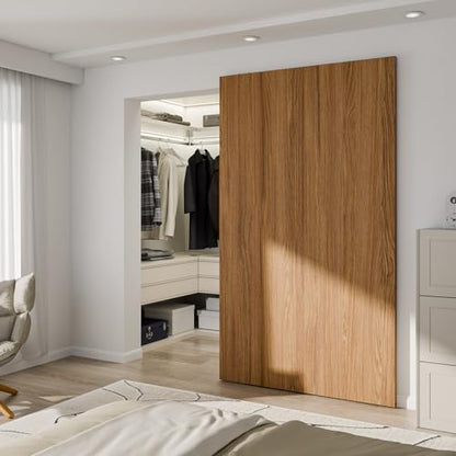 Concealed Sliding Barn Door Hardware with Soft Close Mechanism
