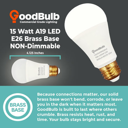 Made in USA A19 LED Light Bulbs (Cool White)