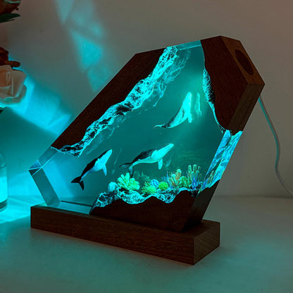 Humpback Whale Resin Lamp (Humpback Whale / L)