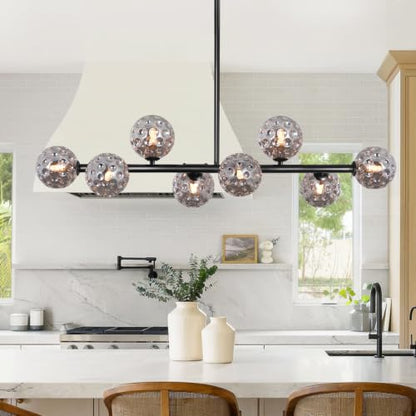 Globe Linear Chandelier 16 Light Dining Room Light Fixture