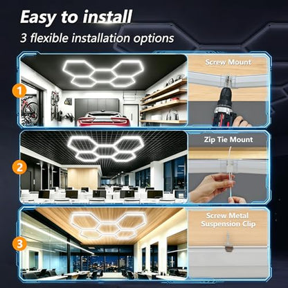 Hexagon LED Garage Light