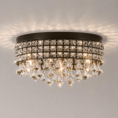 Crystal DomeFlushmount Chandelier