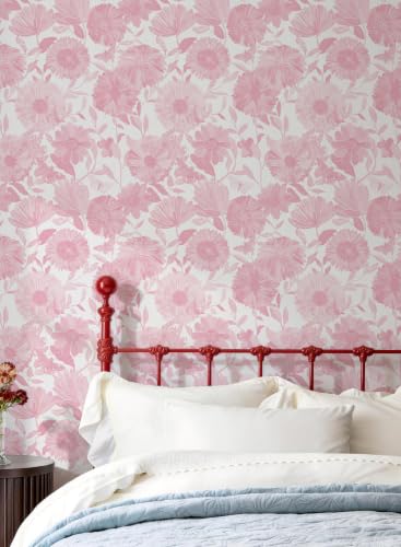Wallpaper Peel and Stick Boho Floral Contact Paper Removable Self Adhesive Waterproof Wall Paper for Cabinets Bedroom Decorative