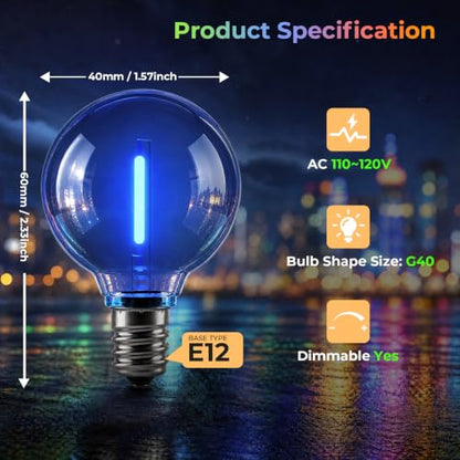 G40 LED Outdoor String Bulbs for Christmas