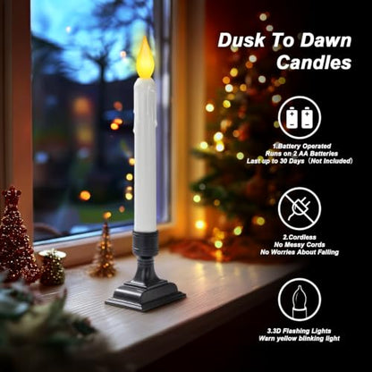 6 Pcs Sensor Dawn to Dusk Window Candles