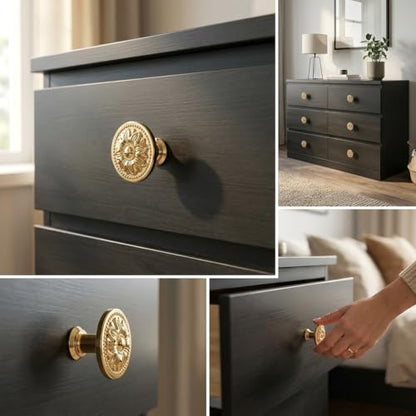 Vintage Style Sunflower Drawer Knobs