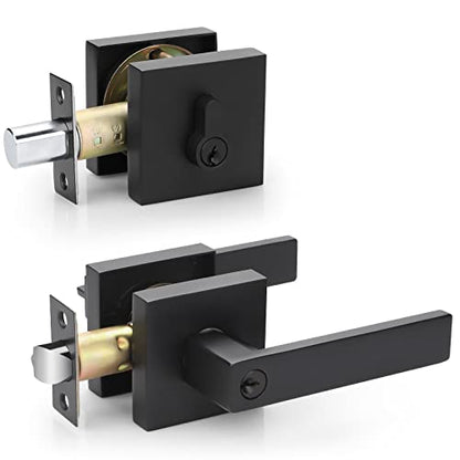 Deadbolt and Door Handle Set