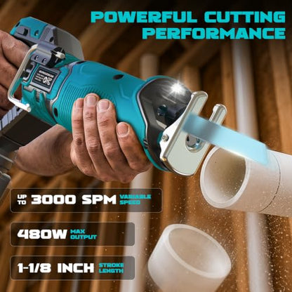 1-1/8" Stroke Brushless Cordless Reciprocating Saw