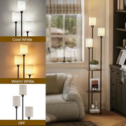Floor Lamp with Shelves