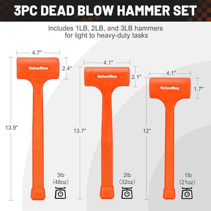Dead Blow Hammer Set (1lb,2lb,3lb)