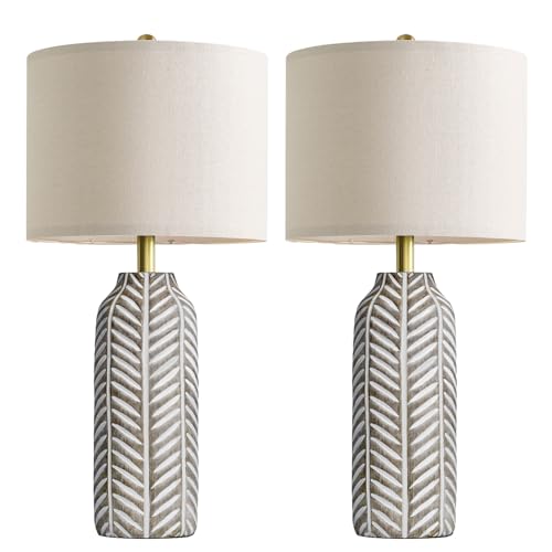 26" Farmhouse Table Lamps Set of 2