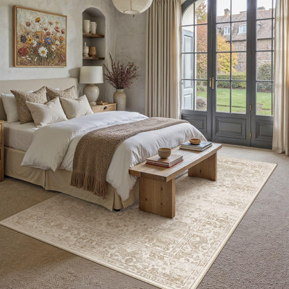 Light Brown 5x7 Area Rug Washable for Living Room (Y| Light Brown / 5' x 7' (Rectangular))