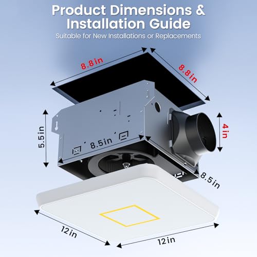 Bathroom Exhaust Fan with Light
