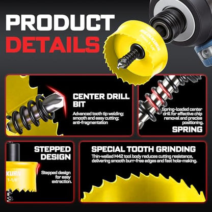 4PCS 6CS Impact Small Thinwall Hole Saw Set