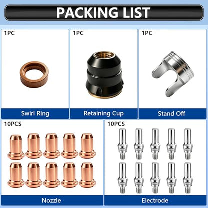 23PCS IPT60 Plasma Cutter Torch Consumables Kit
