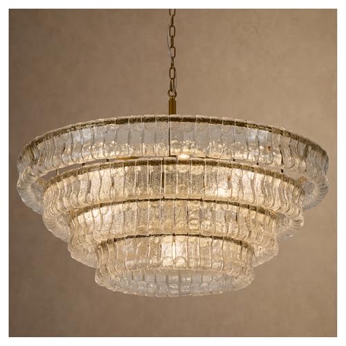 4 Tier 40 Inch Clear Crystal Glass Chandeliers (4-Tier 40 Inch)