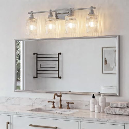 Modern 4 Light Bathroom Light Fixtures (Chrome / 4-light)
