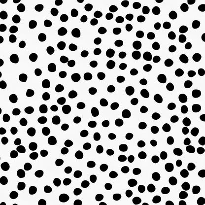 Peel and Stick Wallpaper Polka Dot Wallpaper 17.7” x 393.7” (A Black Dot / 17.7" x 393.7")