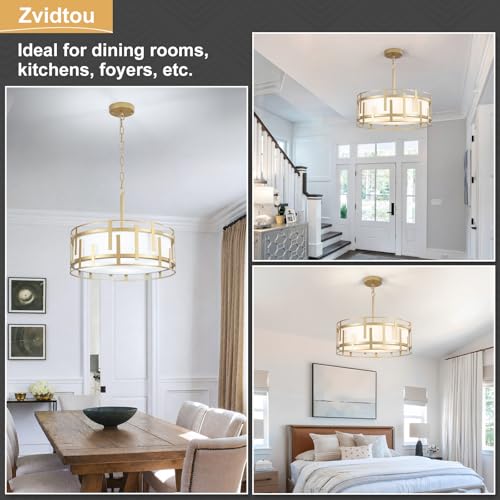 17.7" Drum Chandelier for Dining Room
