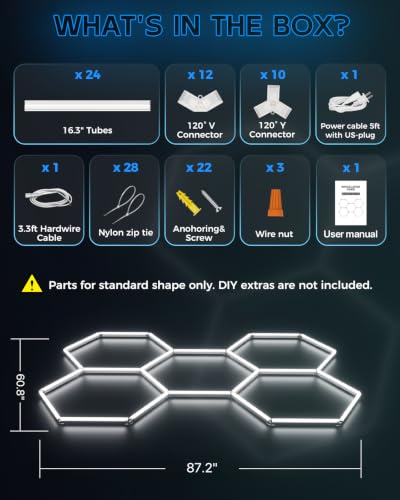 Hexagon Garage Lights