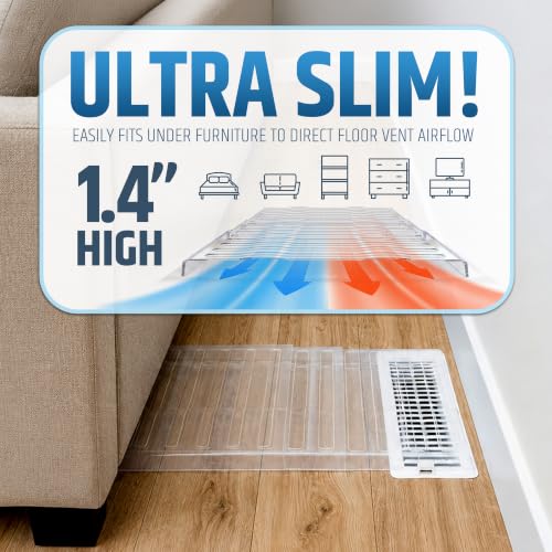 Powerful Magnetic Air Vent Extender for Floor Under Furniture