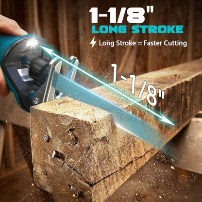 1-1/8" Stroke Brushless Cordless Reciprocating Saw