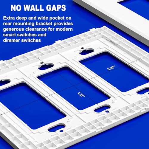 3 Gang Midsize Screwless Switch Plate (3 Gang)