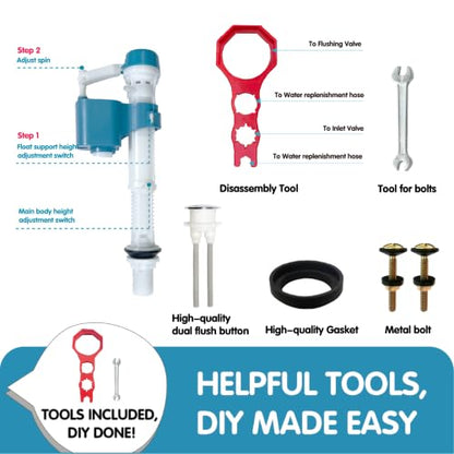 2 In Dual Flush Valve Replacement Kit for 2