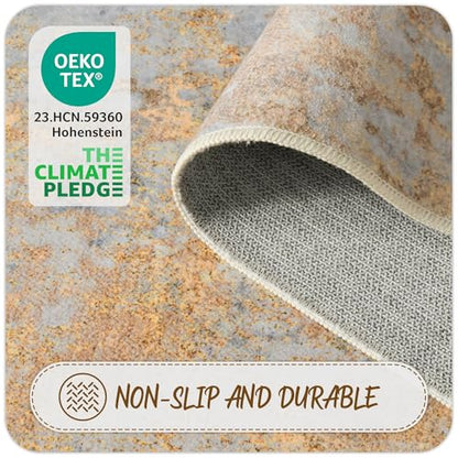 Abstract Washable Area Rugs for Living Room Bedroom Hallway Kitchen Entryway Runner