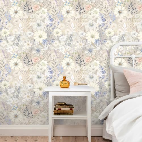 Boho Floral Peel and Stick Wallpaper Vintage Botanical Contact Paper