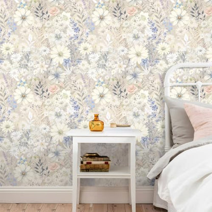 Boho Floral Peel and Stick Wallpaper Vintage Botanical Contact Paper