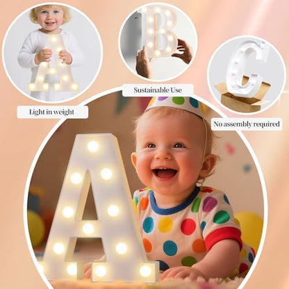 8.86 Inch Marquee Light Up Letters W for Party Decorations (Letter W / 8.86 in)