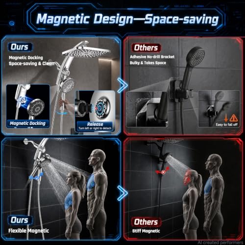 Rain Shower Head with Handheld
