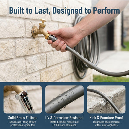 4 Layer 71'' Shower Hose (Gray / 71 Inches)
