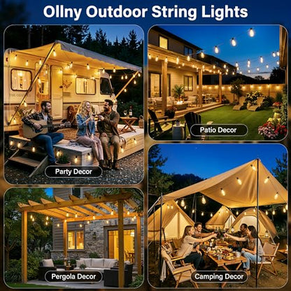 Outdoor String Patio Lights ST38 Edison LED Bulbs