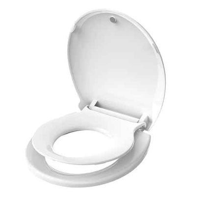 Toddler Toilet Seat with Potty Training Seat Round 16.5inch (White / Round 16.5inch with Baby Seat)
