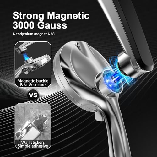12 Inch High Pressure Rain Shower Head with Handheld Spray Combo (Chrome)