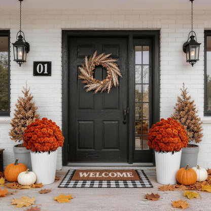 Artificial Fall Mums (Orange-12 Bundles)