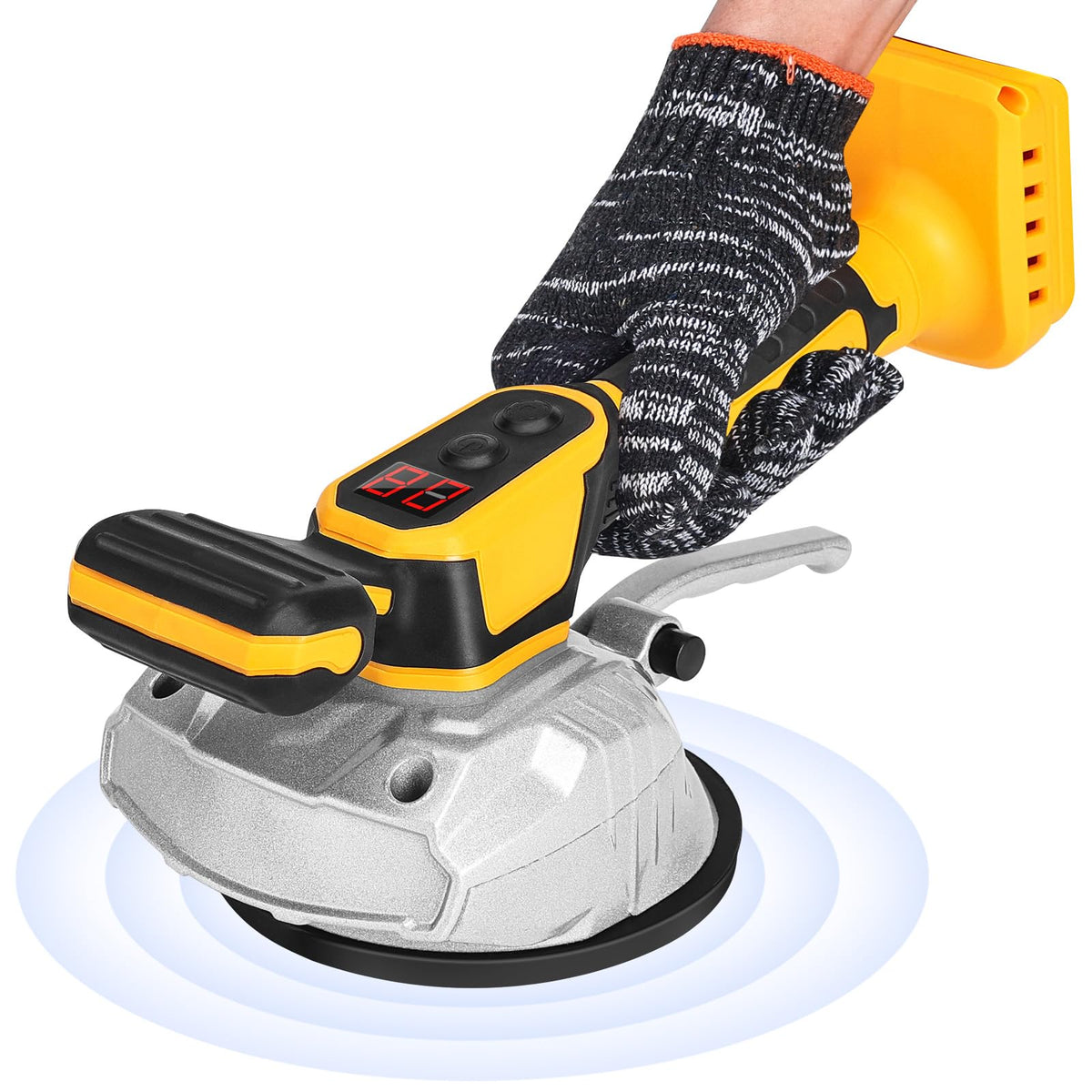 Cordless Tile Vibration Tool Compatible with Dewalt 20V Battery (Yellow -8 Speed)