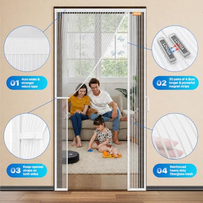 Heavy Duty Door Screen Magnetic Closure